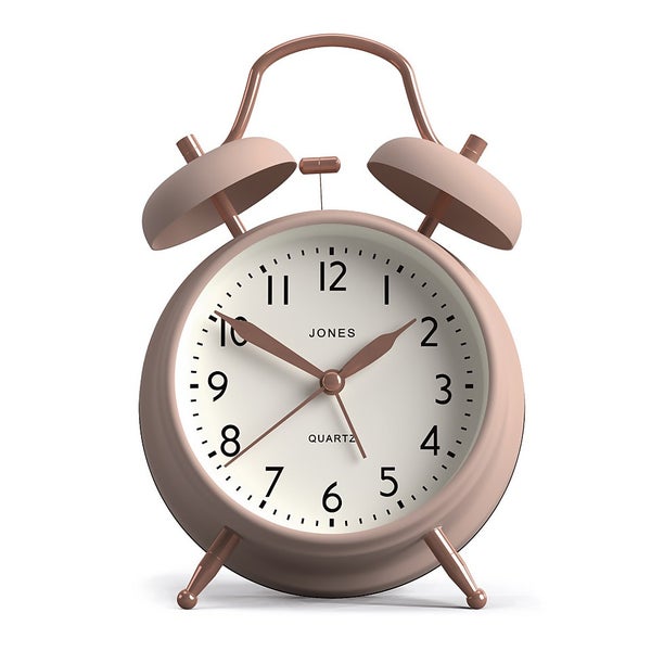 Jones Bell Alarm Clock Blush & Copper Homebase