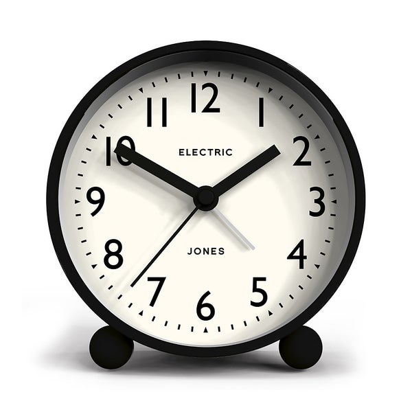 Jones Marble Electric Alarm Clock Black Homebase