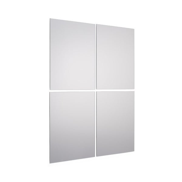 Offer Homebase Glass Unframed Mirror Set of 4 Homebase