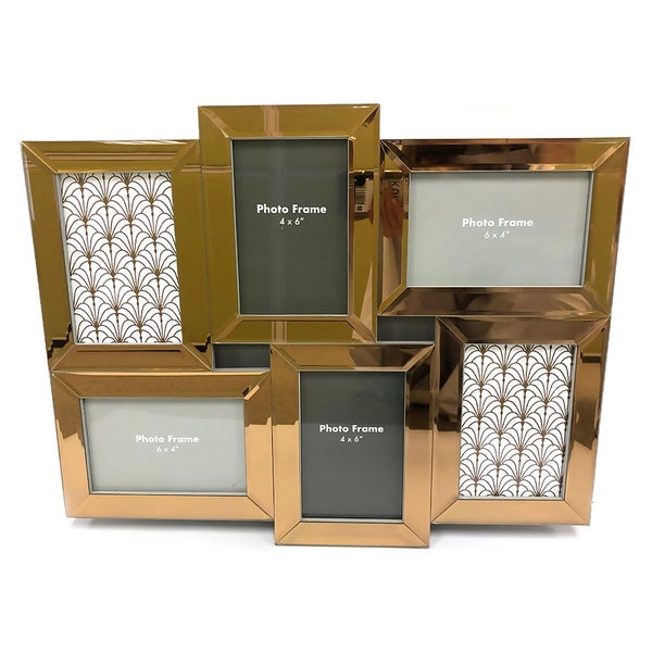 Bevelled Multi Aperture Frame Rose Gold Homebase