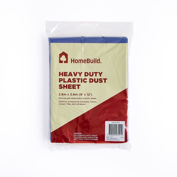 Homebuild Plastic Dust Sheet 2.6m x 3.6m Homebase