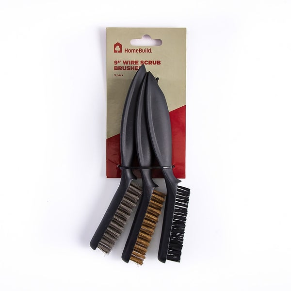 Homebuild 9" Wire Scrub Brush 3 Set Homebase