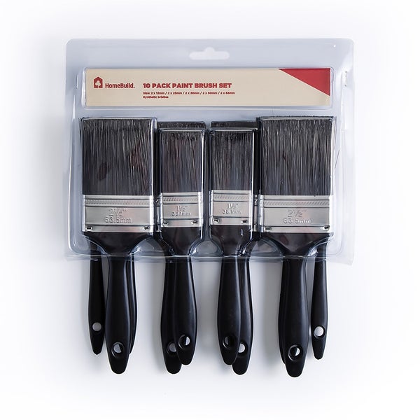 Homebuild Paint Brush Set 10 Pack Homebase