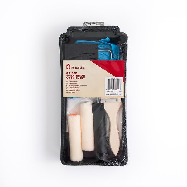 Homebuild 4" Exterior Varnish Kit 8 Pieces Homebase