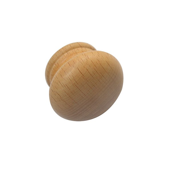 Beech 30mm Natural Wooden Knob 6 Pack Homebase