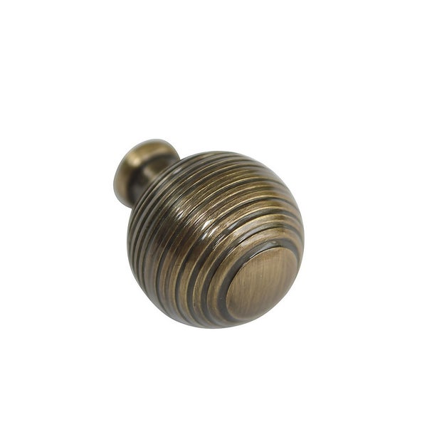 Highgrove 50mm Zinc Antique Brass Knob 2 Pack Homebase