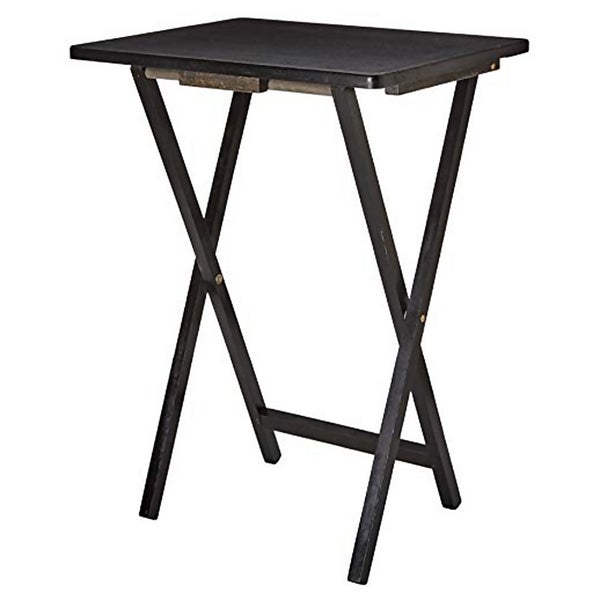 Folding Wooden Table Black Homebase