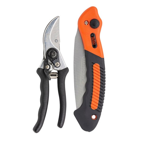 Offer Homebase 28x14x2.5cm Black+Decker Bypass Pruner and