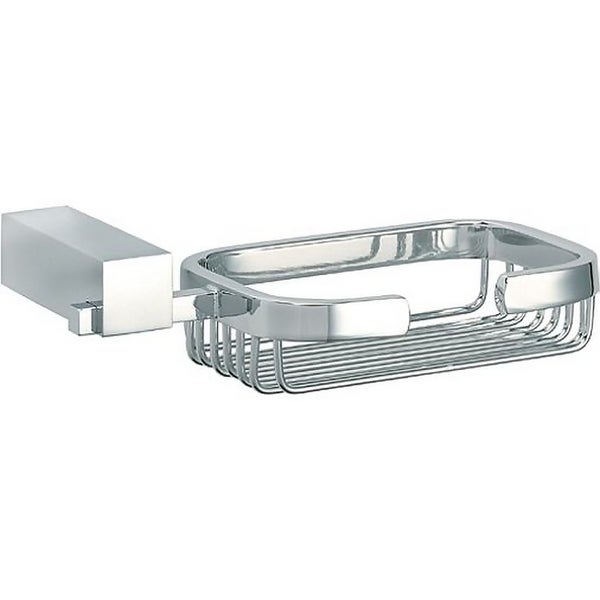 SQUARE WIRE SOAP DISH HOLDER CHR LO62B Homebase