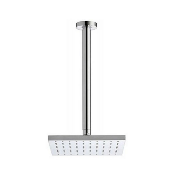 Bathstore Fresh Square Fixed Shower Head (with long ceiling arm) Homebase