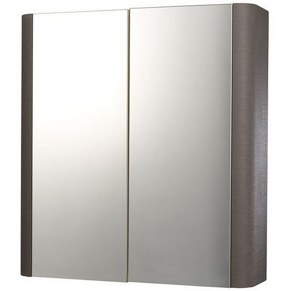 Bathstore Linen 600mm Mirror Wall Grey Homebase