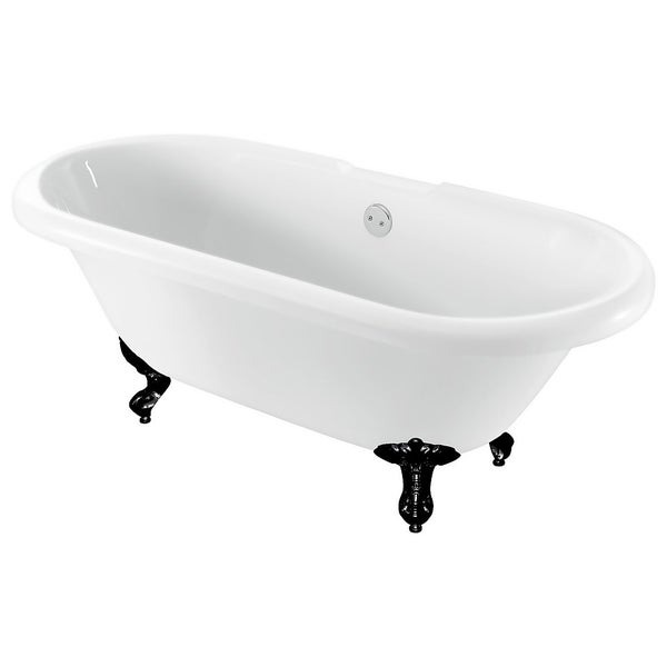 Bathstore Evesham Roll Top Bath with Black Claw Feet Homebase