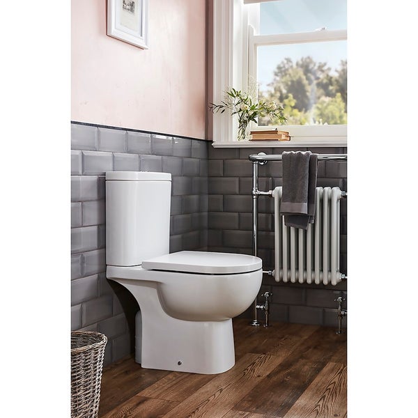 Bathstore Newton Back To Wall Close Coupled Toilet (including seat) Homebase
