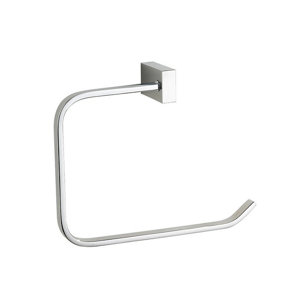 Bathstore Square Towel Ring Chrome Homebase