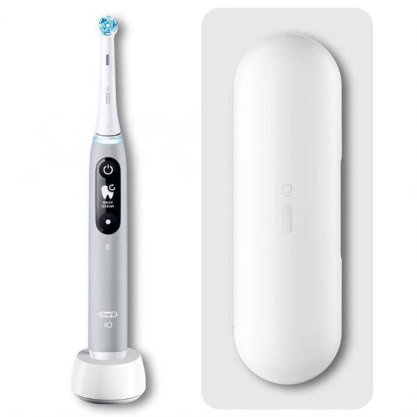 Oral B iO 6 Electric Toothbrush, Travel Case, Grey Opal LOOKFANTASTIC