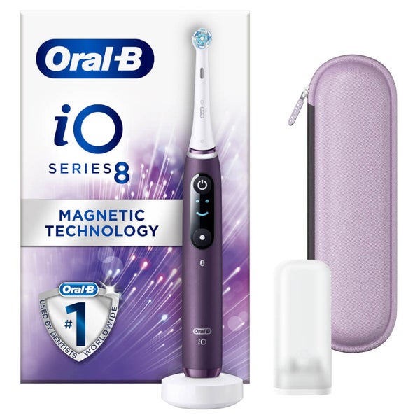 OralB iO8 Violet Electric Toothbrush with Zipper Case OralB UK