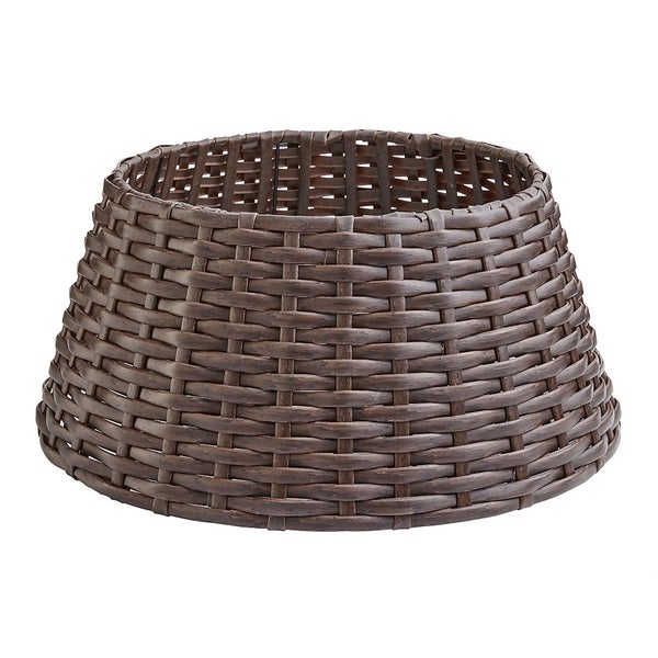 Dark Brown Circular Christmas Tree Skirt 56cm Homebase