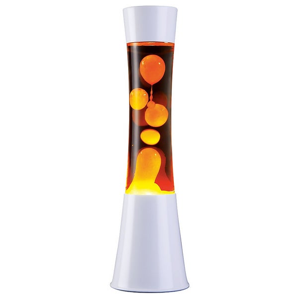 Tower Lava Lamp White and Orange Homebase