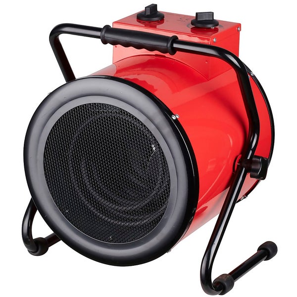 Stylec Electric Fan Heater with Industrial Design in Red 3000W Homebase
