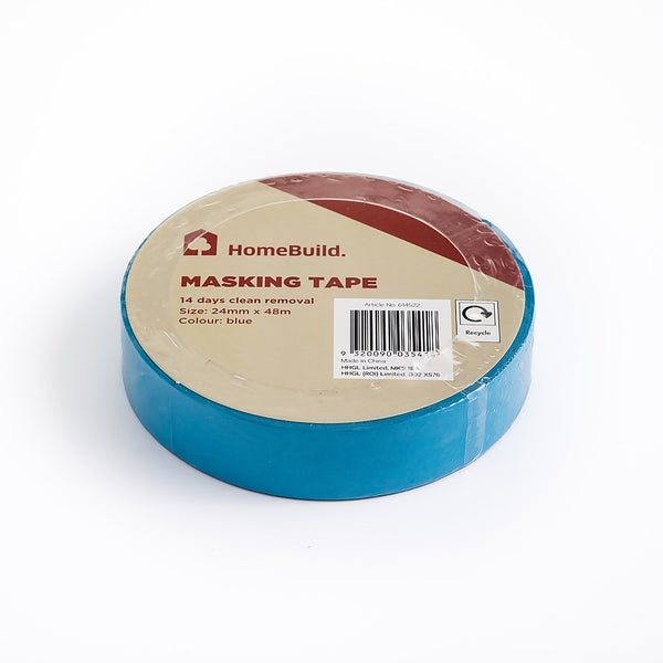 Homebuild 14 Day Blue Masking Tape 24mm x 48m Homebase