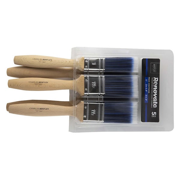 5 piece Paint brush set Homebase