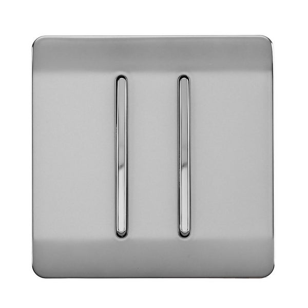 Offer Homebase Plastic Trendi Switch Double Light Switch