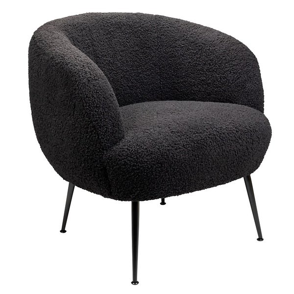 Tori Boucle Tub Chair Black Homebase