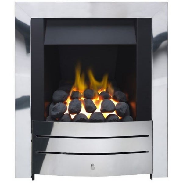 The Melbourne Chrome Full Depth Gas Fire Homebase