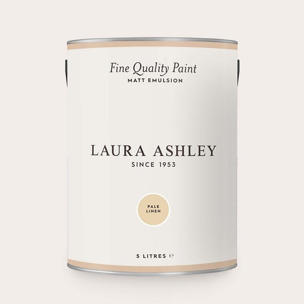 Laura Ashley Matt Emulsion Paint Pale Linen 5L Homebase