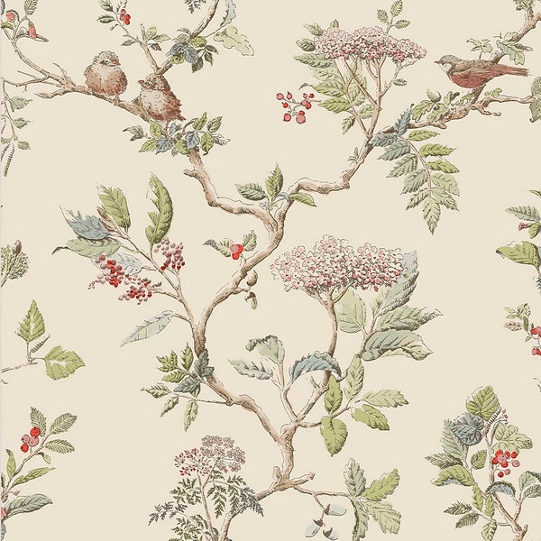 Laura Ashley Elderwood Natural Wallpaper Homebase