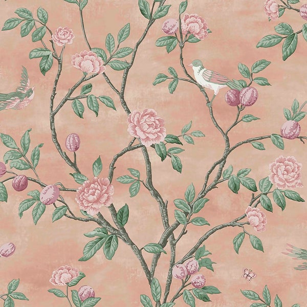 Laura Ashley Eglantine Blush Wallpaper Homebase