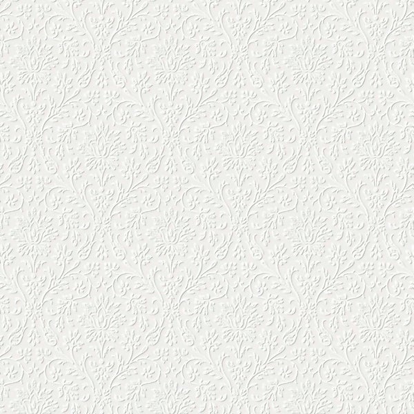 Laura Ashley Annecy Paintable White Wallpaper Homebase