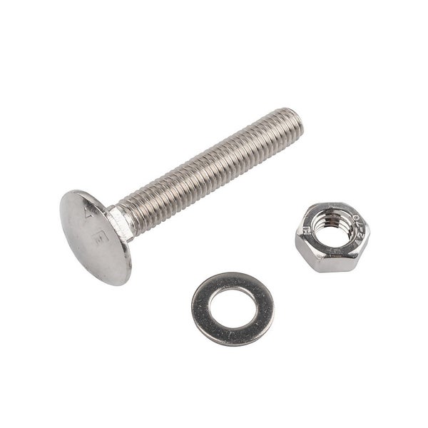 Homebase Stainless Steel Coach Bolt M8 50mm 5 Pack Homebase