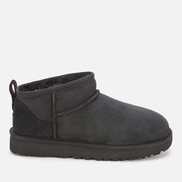 UGG Women's Classic Ultra Mini Sheepskin Boots Black TheHut.de