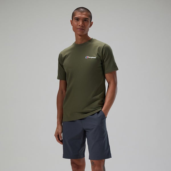 Men's Organic Front & Back Logo T-Shirt in Green | Berghaus