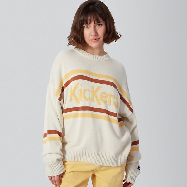 Women's Oversized Knit Jumper Cream Kickers