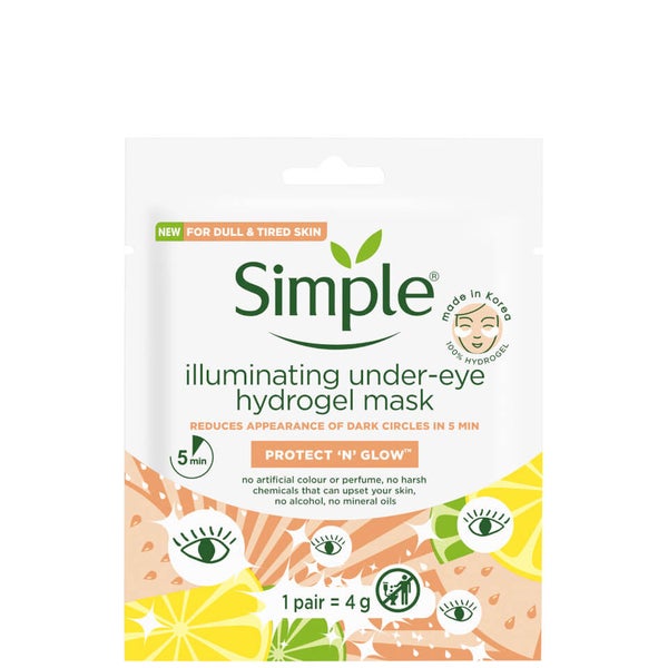 Simple Illuminating Under Eye Hydrogel Mask 眼部水凝膠亮光面膜 lookfantastic 台灣站