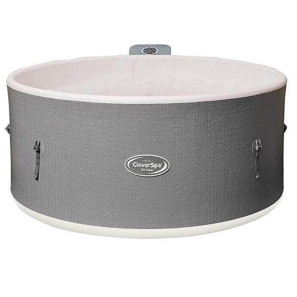 CleverSpa St Ives 5 Person Drop Stitch Hot Tub & Halo LED Light Homebase
