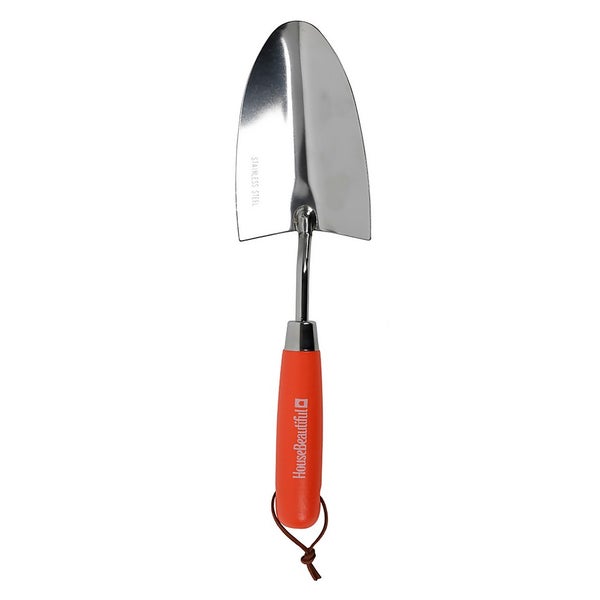 House Beautiful Stainless steel Hand Trowel with a Zesty Orange painted
