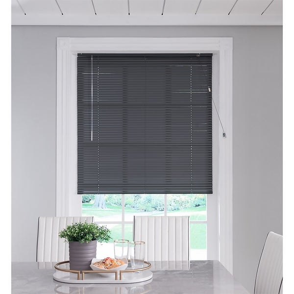 Aluminium Blind Charcoal 60x160cm Homebase
