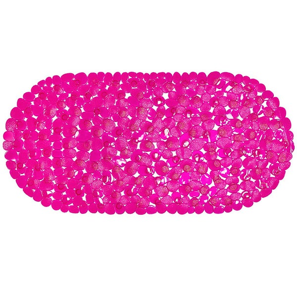 Pebble Pink PVC Bath Mat Homebase