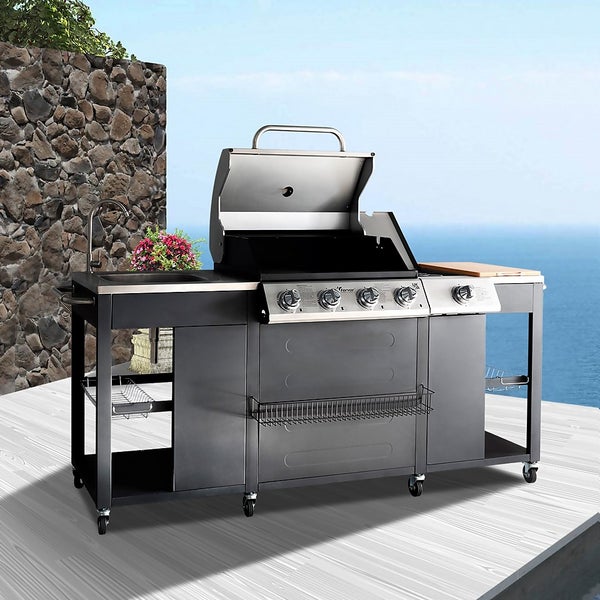 Offer Homebase Fervor 4 Burner BBQ Kitchen Homebase