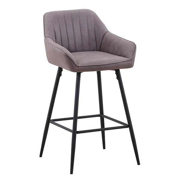 Archer Faux Leather Bar Stool Elephant Grey Homebase