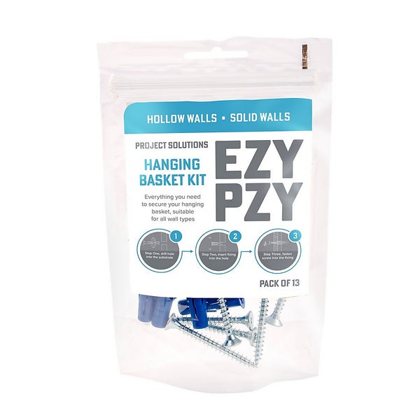 EZY PZY Hanging Basket Fixing Kit Pack of 13 Homebase