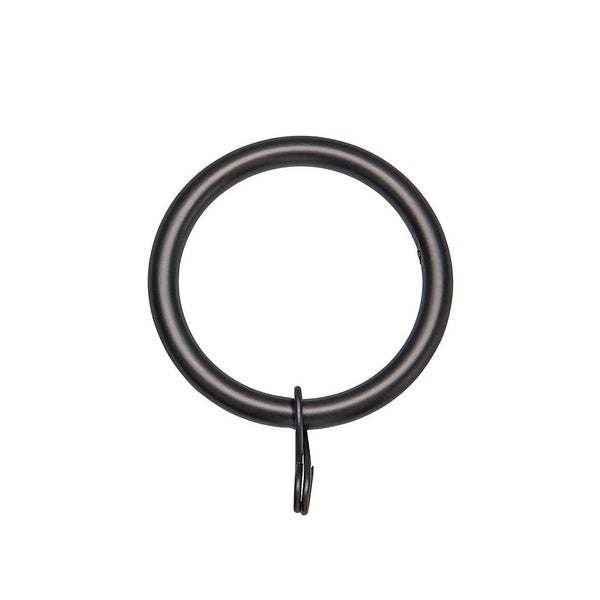 Black 25/28mm Metal Curtain Rings Homebase