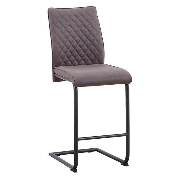 Skelby Faux Leather Bar Stool Elephant Grey Homebase