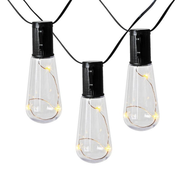 Offer Homebase Plastic 10 Solar Lightbulb String Lights