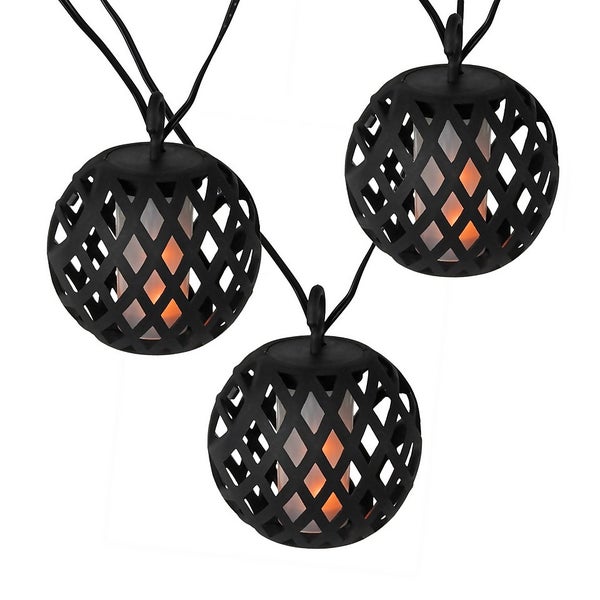 Offer Homebase 10 Solar Flame String Lights Homebase