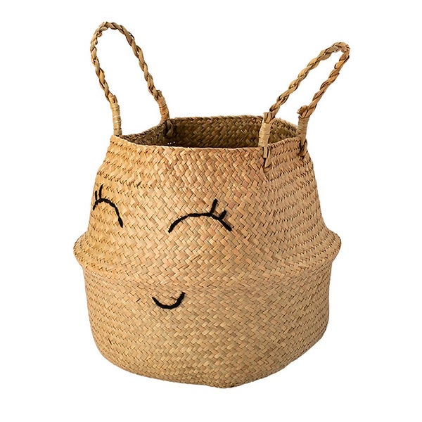 Kids Seagrass Smile Storage Basket Homebase