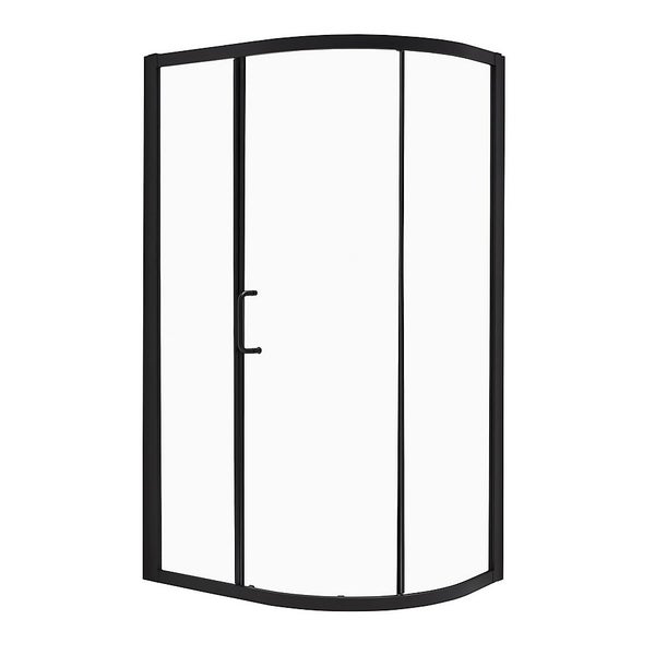 Bathstore Noir Black Offset Quadrant Shower Enclosure 1100mm (6mm